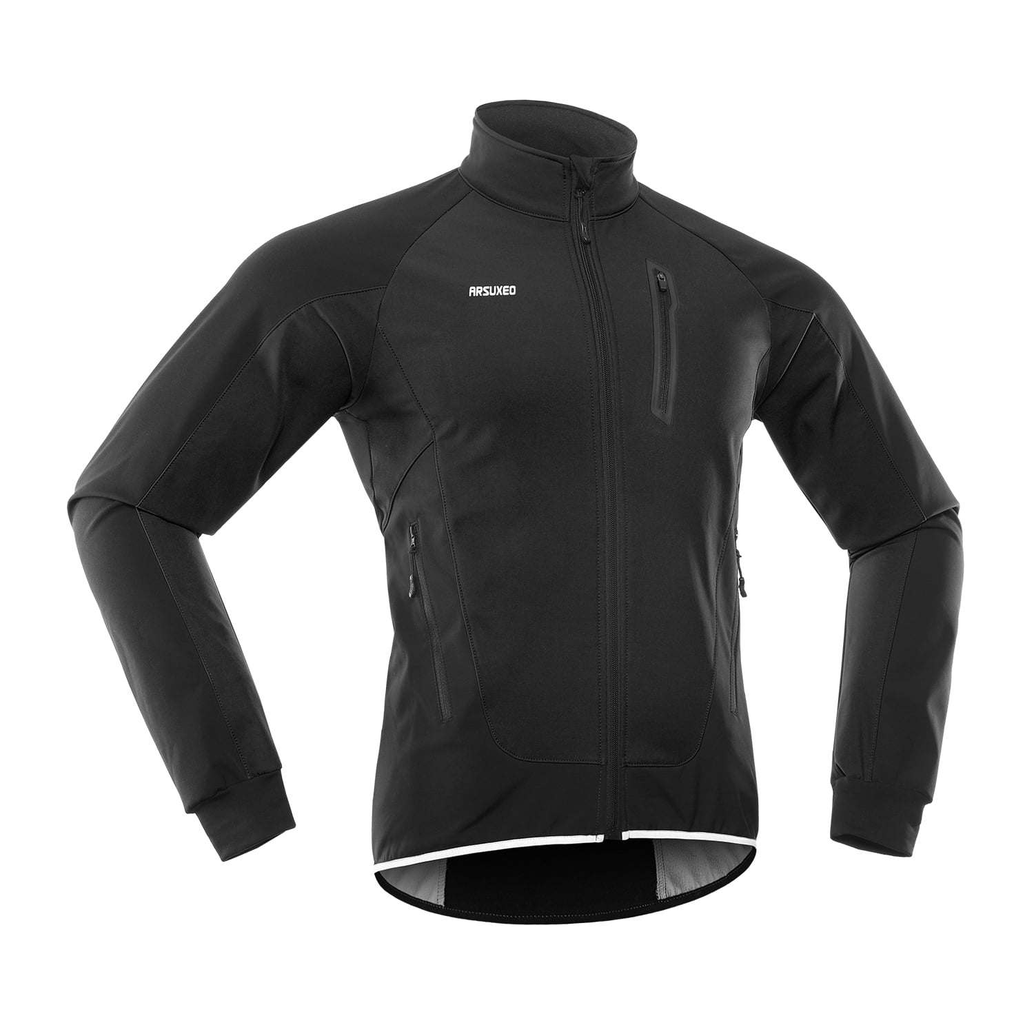 Reflective Breathable Warm Bicycle Jersey for MTB//Riding Mens Cycling Jacket Winter Fleece Bike Coat Waterproof Windproof Running Softshell Jacket