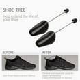 thumbnail image 3 of Ensanchador de plástico para árboles de zapatos para hombres, ensanchador de zapatos ajustable, expansores de plástico, 2 pares (negro), 3 of 5