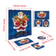 thumbnail image 3 of 4Pcs Christmas Shower Curtain Set Winter Bathroom Set with Shower Curtain and Rugs, Christmas Themed Shower Curtain Set, Winter Christmas Tree Santa Bath Accessories Set B1, 3 of 5