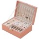 thumbnail image 1 of Caja de joyería de cuero, almacenamiento de joyas para pulseras de aretes de anillo almacenamiento de relojes, mejor regalo para el día de San Valentín esquí esquí Gafas de esquí, 1 of 5