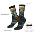 thumbnail image 2 of Yiaed Forest Meditating Tiger Print Great elasticity Crew Socks Sports socks for Men and Women, 2 of 5