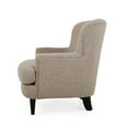 thumbnail image 4 of GDF Studio Gerald Contemporary Boucle Upholstered Club Chair and Ottoman Set, Stone and Matte Black, 4 of 11
