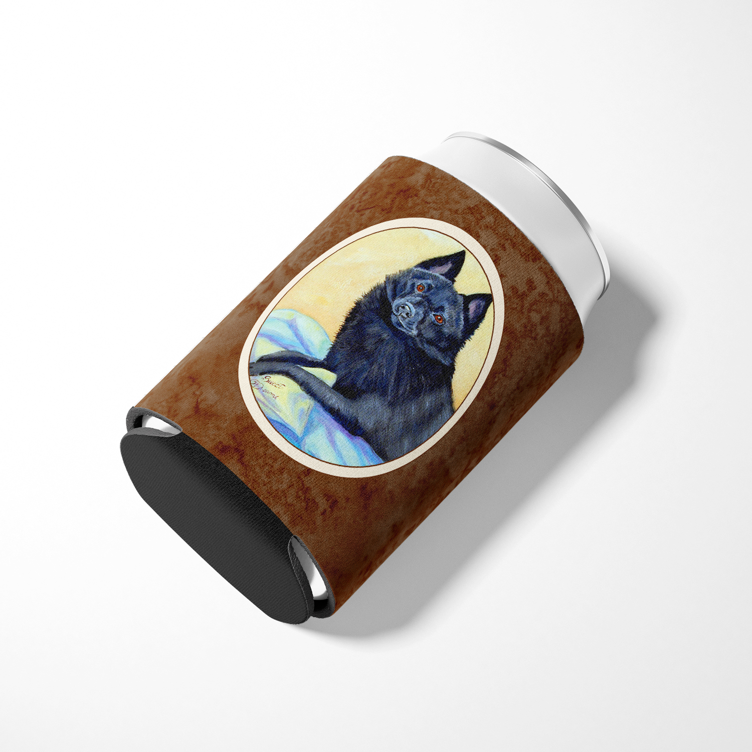 Caroline's Treasures 7152CC Schipperke Sweet Dreams Can or Bottle Hugger, Can Hugger, multicolor