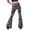 A-Dark Gray4, variant on Women's Heart Print Flare Pants High-Waist Stretch Bell-Bottom Trousers Retro Casual & Party Bottoms