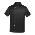 thumbnail image 1 of Chaqueta de chef de manga corta para restaurante y hotel. M Black M, 1 of 9