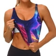 thumbnail image 3 of Yiaed Cosmic Cat Psychedelic Journey Print Ladies Waistcoat Women Sports Vest Vest Sports Women Sports Top Yoga Vest for Women-XX-Large, 3 of 8