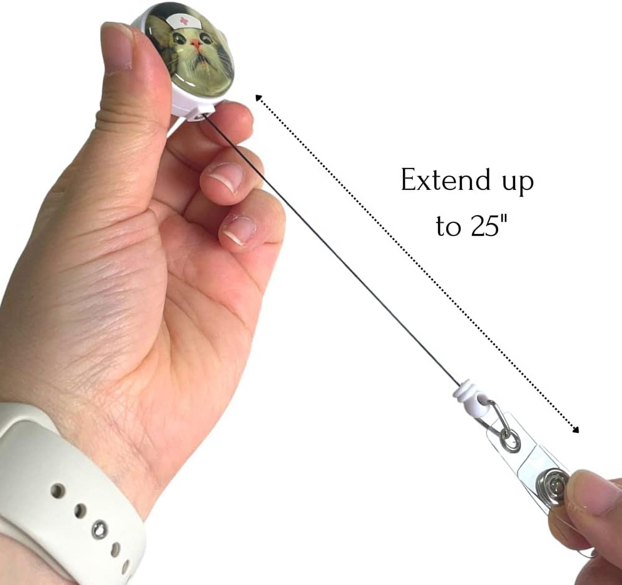 3 Pcs Funny Cute Fun Goose Heart Retractable Badge Reel