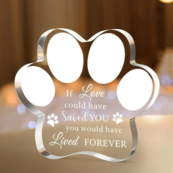 Pet Memorial Ornament Remembrance Gifts: Janrevotw Loss of Dog Cat Sympathy Gift Crystal Bone Shape Decor Ornament for Dogs Puppy Keepsake