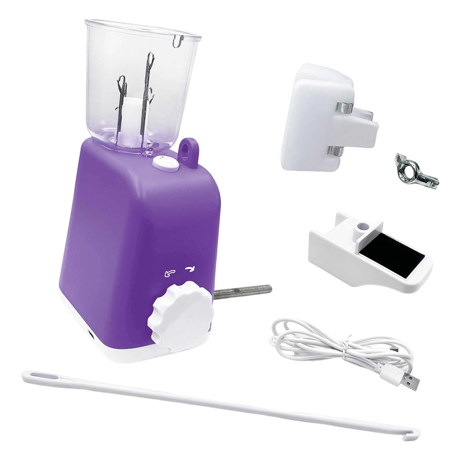 GUOOL Electric Knitting Machine manual knitting machine automatic knitting loom weaving machine yarn maker portable PP material suitable for bracelets necklaces handcraft home party gift Violet