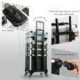 thumbnail image 6 of 4 in 1 Rolling Makeup Case Professional Cosmetology Case on Wheels Extra Large Trolley Cosmetic Storage Travel Nail Organizer Salon Barber Suitcase, 6 of 8