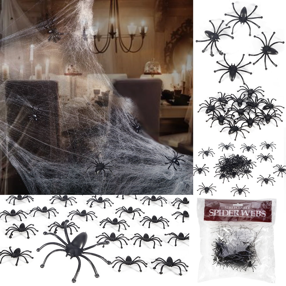 fake spider web decoration