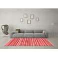 thumbnail image 3 of Ahgly Company Indoor Square Abstract Red Modern Area Rugs, 8' Square, 3 of 4