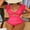 Pink-Rose, variant on Charmo Ruffled One Piece Swimsuit for Women High Cut Bathing Suits Backless Monokini Swimwear