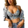 thumbnail image 2 of Seyurigaoka Women Navel Camisole with Flower Embroidery Perspective Mesh, 2 of 9