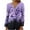 Purple, variant on Utoimkio Women's V Neck Long Sleeve Tops Casual Floral Print T Shirts Basic Blouse Tees Loose Fit Lightweight Tunic Shirts