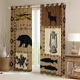 thumbnail image 2 of Manfei Child Rustic Farmhouse Curtains Pack of 2 (42x84 Each), Woodland Wildlife Curtains Blackout, Bear Reindeer Animal Bedroom Curtains, Window Curtains Room Decor, 2 of 6