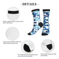 thumbnail image 5 of Mens Crew Socks Womens Blue Camouflage Workout Training Athletic Socks, 5 of 7