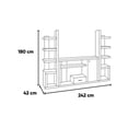thumbnail image 5 of Centro de Entretenimiento Kessa Muebles Dakar Chocolate 160 x 100 x 42 cm, 5 of 5