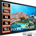 thumbnail image 1 of 120" 16:9 Projector Screen Fixed Frame 4K HDTV Movie Theater 3D, 1 of 6