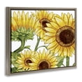 thumbnail image 3 of Stupell Industries Rustic Bloom Sunflowers Brown Framed Floater Canvas Wall Art, design by Kim Allen, 3 of 9