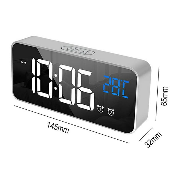 Despertador De Música Led, Despertador Digital, Reloj De Escritorio, Luz De Despertador, Pantalla Electrónica De Temperatura De Gran Tiempo, Reloj Despertador Led De Mesa sonducket HA017532-00