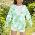 thumbnail image 4 of breaise Kids Zip Up Hoodies Girls Long Sleeve Hooded Sweatshirts Casual Tie Dye Athletic Jacket Coat with Pockets, 4 of 5
