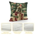thumbnail image 4 of YINGXI Christmas Dog Throw Pillow Covers Lovely Pet Dog Red Decorative Pillows for Couch Sofa Bed Home Holiday Decor 18x18in, 4 of 5
