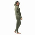thumbnail image 4 of Felina Women's 2 Piece Velour Track Suit, Hoodie and Jogger Lounge Set (Medium/Deep Olive (Green)), 4 of 8