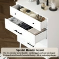 thumbnail image 3 of Swedhaus 4 Drawers Dresser for Bedroom,Wooden Storage Cabinet for Home with 5 Handles and 4 Sturdy Legs,White Storage Chest of Drawers, 3 of 8
