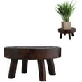 thumbnail image 1 of Soporte de madera para plantas, soporte redondo pequeño para maceta de flores, taburete de madera para interiores y exteriores, soporte para plantas, decoración rústica Vhermosa, 1 of 1