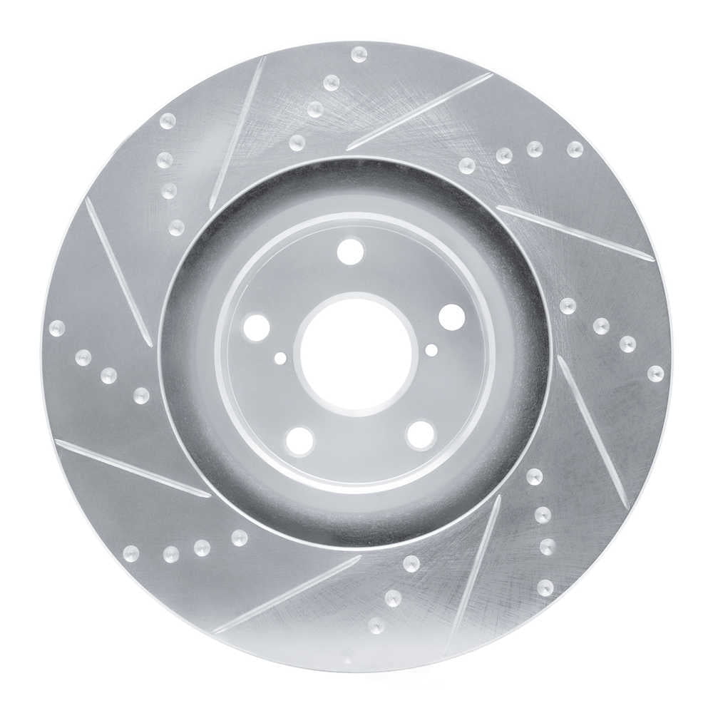 Dynamic Friction Company 631-75027D DFC Brake Rotor - Drilled And Slotted - Silver