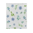 thumbnail image 4 of Blue Flowers and Green Leaves Grommet Blackout Curtains Thermal Insulated Window Curtain Sets for Bedroom Living Room 63"L x 55"W 2 Panels, 4 of 5
