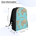 thumbnail image 4 of Disketp World Travel Line Icons Map Mochila Unisex de Apertura Lateral Completa, Mochila para Laptop para Escuela, Trabajo y Viajes, 4 of 8