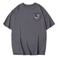 thumbnail image 3 of UVEASISHA Oversized Cotton T-shirts for Women 4th of July Patriotic Shirts Stars and Stripes Graphic Tee Independence Day Casual Street Tops Gray XL, 3 of 6