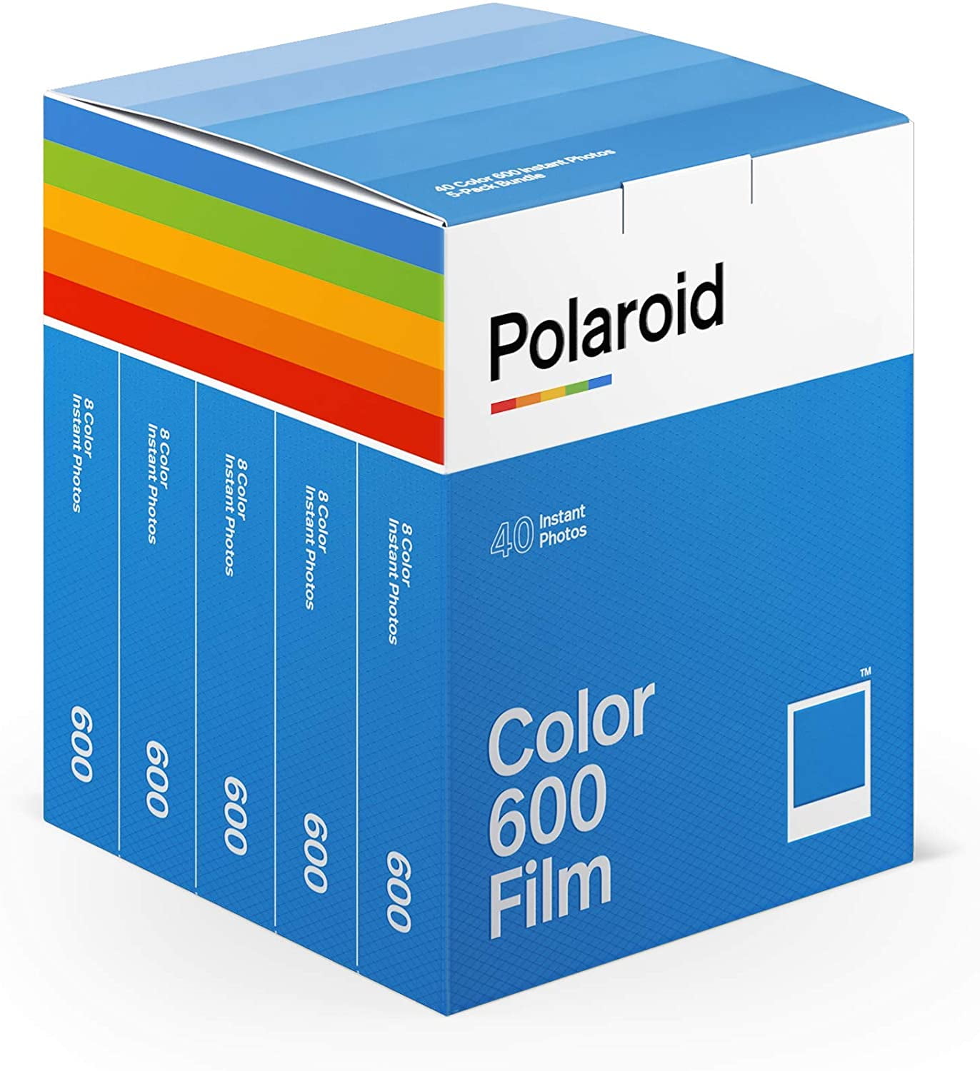 Opgetild Promoten monster Polaroid Color 600 Film 5 Pack (40 Photos) (6013) - Walmart.com