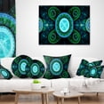 thumbnail image 3 of Designart Bright Blue Psychedelic Relaxing Art - Abstract Throw Pillow - 18x18, 3 of 4