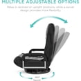 thumbnail image 3 of Songqin Swivel Gaming Chair 360 Degree Multipurpose Floor Chair Rocker for TV, Reading, Playing Video Games w/Lumbar Support, Armrest Handles, Adjustable Foldable Backrest - Black/Gray, 3 of 14