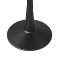 thumbnail image 3 of LeisureMod Round Dining Table Modern 35" Sintered Stone Tabletop with Steel Pedestal Base for Kitchen and Living Room Bristol Series in Black, 3 of 10