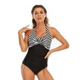 thumbnail image 1 of One Piece Bathing Suit for Women Training Athletic Swimwear Tummy Control Halter Swimsuit, 1 of 3