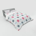thumbnail image 2 of Ambesonne Nautical Bedding Set 4 Pcs, Ship Helm Waves Retro, Queen, Red Blue, 2 of 2