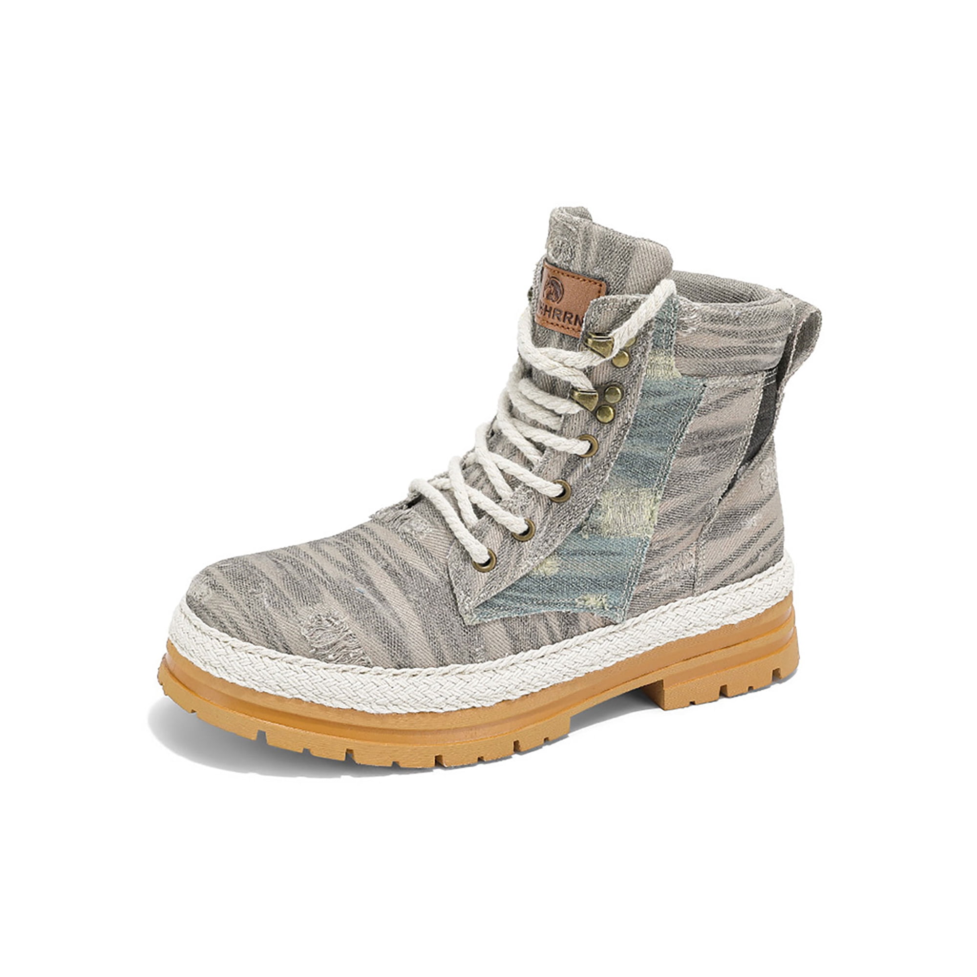 Woobling Men Work Boots Platform Booties Casual Ankle Boot