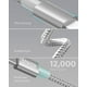 thumbnail image 5 of Cable USB C a Lightning Anker de nailon [3 m] para iPhone, color plateado, 5 of 7