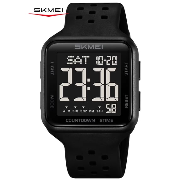 SKMEI Mens Watch Digital Outdoor Sports Waterproof Large Face Wrist Watches for men with LED Back Ligh/Alarm/Stopwatch