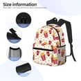 thumbnail image 3 of Honeii Popcorn Print School Backpack,Casual Lightweight Travel Rucksack Daypack,Backpacks for College High, 3 of 6