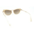 thumbnail image 4 of Retro Metal Bridge Plastic Cat Eye Gothic Luxury Fashion Sunglasses Beige - Brown, 4 of 4
