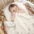thumbnail image 3 of Manta de bebé Pinuotu 100% algodón tejida 102x79 cm blanca, 3 of 7