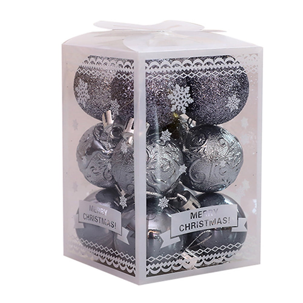 Details about   12pcs Christmas Decorative Ball Shatterproof Tree Pendant Balls Ornaments Decor 