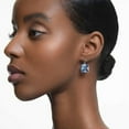 thumbnail image 5 of Swarovski Millenia Earrings, Square cut crystal, Blue, Rhodium plated, 5 of 5