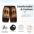 thumbnail image 3 of Fotbe Vintage Family History Book Traje de Baño para Hombre – Shorts de Natación de Secado Rápido con Forro y Bolsillos-Medium, 3 of 6