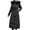 Black, variant on Women's Long Hooded Puffer Coat, Belted Waist Winter Jacket with Faux Fur Trim, Quilted Parka, Warm Down Alternative Coat, Casual Outerwear Green L